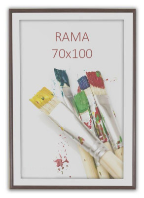 Rama foto painting, format 70x100 cm, fixare perete, maro inchis foto