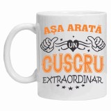 Cana alba personalizata &quot;asa arata un cuscru extraordinar&quot;, INOVATIX&reg;️. 330ml, Oem