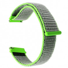 Curea ceas Smartwatch Garmin Fenix 3 / Fenix 5X, 26 mm iUni Soft Nylon Sport, Electric Green foto