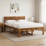 Cumpara ieftin Cadru de pat dublu cu spatar ROSTOCK natural 152 x 203 cm