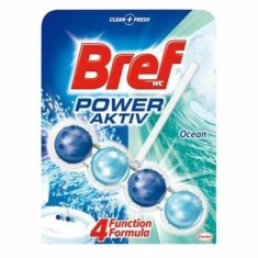 Odorizant WC Bref Power Ocean Fresh, Cantitate 50 g, Parfum Oceanic, Odorizant Toaleta, Odorizant Anticalcar pentru WC, Odorizant pentru Toaleta cu Su