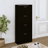 Gossi pantofar, negru, 63x24x147 cm, lemn compozit