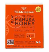 Miere de Manuka Activa 16+RAW Wedderspoon 24 plicuri X 5gr Cod: wed06 foto