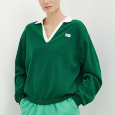 Reebok Classic bluza Retro Court femei, culoarea verde, neted, 100075519