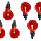 Set 10 dozatoare adapatoare apa pentru pasari, Plastic, Automat, Rosu, MyStyle&reg;
