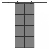 Cumpara ieftin Ușă glisantă cu set de feronerie sticlă temperată și aluminiu