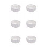 Set boluri, 6 piese, 60 ml, Portelan, Alb