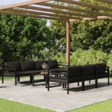 VidaXL Set mobilier de grădină cu perne, 8 piese, antracit, aluminiu 3107806