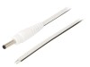 Cablu Alb DC 3,5/1,3 Mufă Dreaptă 0,5m 2x0,5mm&sup2;, WEST POL