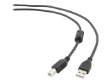 Gembird CCF, USB2, AMBM, 15 , Cablu USB 2.0 A, B 4.5m, Ferrite Core, Gold, Plated, Black