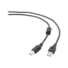 Gembird CCF, USB2, AMBM, 15 , Cablu USB 2.0 A, B 4.5m, Ferrite Core, Gold, Plated, Black