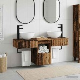 Cumpara ieftin Set dulap baie 3 buc. Lemn vechi 115 x 35 x 80 cm