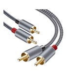 Cablu RCA stereo 2 tata la 2 tata, 122 cm, multicolor