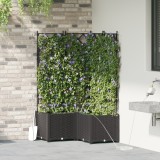 VidaXL Ghivece de Grădină 1 buc Zăbrele Negru 80 x 80 x 142 cm Plastic