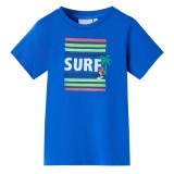 Tricou pentru copii, albastru aprins, 128, vidaXL