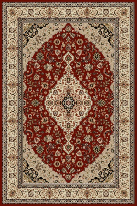 Covor Model Lotos 1540-200, Marime 80 x 150 cm, Grena, Rosu, Inaltime Fir 8 mm, Antialergic, Polipropilena, Living, Dormitor, Sufragerie, Birou