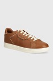 Michael Kors sneakers din piele Keating culoarea maro, 42T4KEFS1L 230
