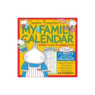 Sandra Boynton&amp;#039;s My Family Calendar 17-Month 2023-2024 Family Wall Calendar foto