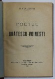 Poetul Bratescu - Voinesti, D. Caracostea, 1921, editura Viata Romaneasca, carte stiinta, coperta originala