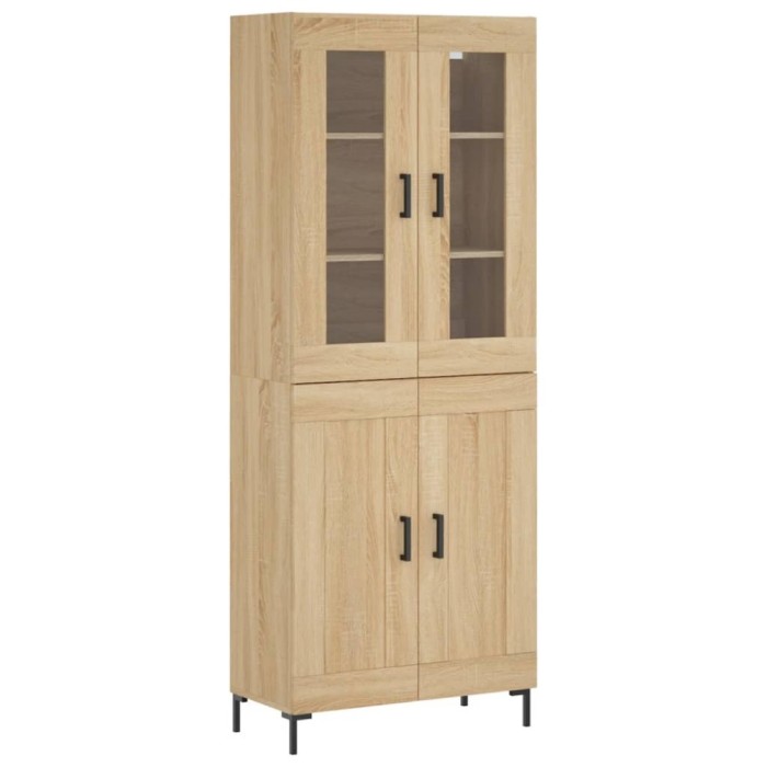 Dulap inalt, stejar sonoma, 69,5x34x180 cm, lemn compozit