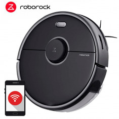 Aspirator robot Xiaomi Roborock S5 MAX-Negru, Pereti virtuali, Programare, Aplicatie mobila, Harta foto