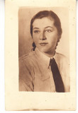M1 F26 - FOTO - fotografie foarte veche - domnisoara cu cravata - anii 1930