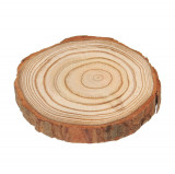 Felie de lemn, rotunda, maro - 7cm