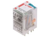 Releu electromagnetic 4PDT, bobină 24V DC, 12A