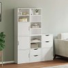 VidaXL Dulapuri laterale 5 buc ODDA alb 40x24x79 cm lemn masiv de pin