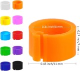 Set 200 Inele Identificare Pasari, Plastic Multicolor 8x7mm, Canari, Papagali, Porumbei