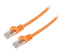 Patch cord S/FTP Cat 6a Cu LSZH Portocaliu 15m foto