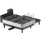 SONGMICS Suport vase inox cu scurgere extensibila, compartimente tacamuri si pahare, 51x49x23 cm, negru Household NewTrend