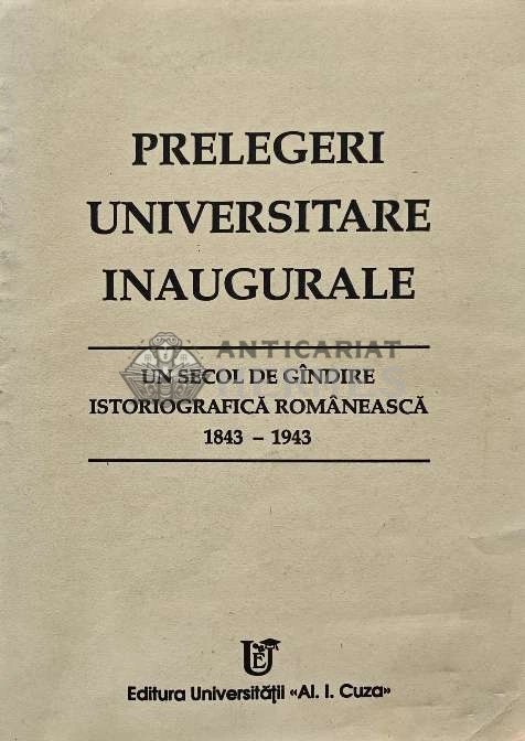 Prelegeri universitare inaugurale - 1993 (AD43)