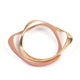 Set 2 bratari metalice cu design ondulat