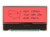 LCD Grafic 128x32 COG FSTN cu LED Roșu 3.3V