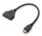 Switch HDMI cu 2 porturi,spliter/ multiplicator 1 la 2, cablu 15cm, calitate deosebita, splitter