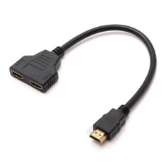 Switch HDMI cu 2 porturi,spliter/ multiplicator 1 la 2, cablu 15cm, calitate deosebita, splitter