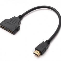 Switch HDMI cu 2 porturi,spliter/ multiplicator 1 la 2, cablu 15cm, calitate deosebita, splitter