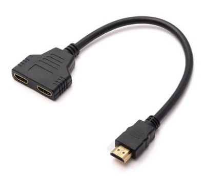 Switch HDMI cu 2 porturi,spliter/ multiplicator 1 la 2, cablu 15cm, calitate deosebita, splitter foto