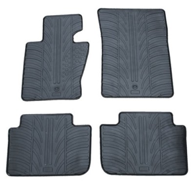 Set covorase auto din cauciuc BMW X3 (E83) 2004-2009, Automat/ Manual, Negru, Gledring, 4 buc. foto