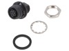 Conector circular mamă 6 pini aurit