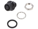 Conector circular mamă 6 pini aurit