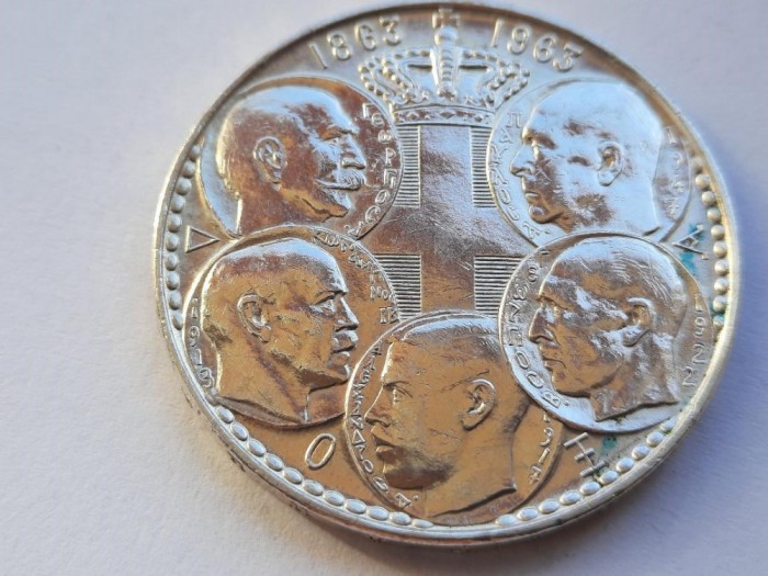 GRECIA 30 DRAHME 1963 ARGINT AUNC