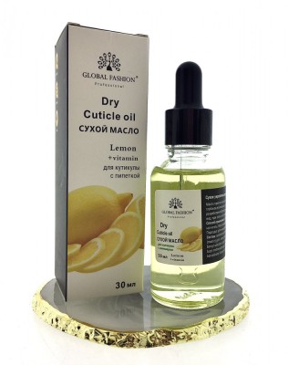 Ulei uscat pentru cuticule cu pipetă, aromă de lăm&amp;acirc;ie, Global Fashion, 30 ml foto