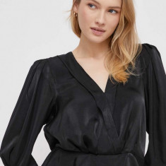 Dkny bluza femei, culoarea negru, neted