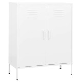 vidaXL Dulap de depozitare, alb, 80x35x101,5 cm, oțel
