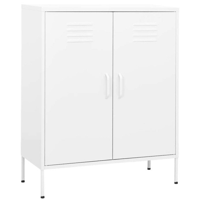 vidaXL Dulap de depozitare, alb, 80x35x101,5 cm, oțel