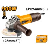 Polizor unghiular 900 w 125 mm, pentru taiere si slefuire a metalului si pietrei - Ingco AG90028