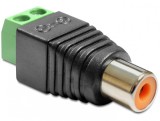 Adaptor RCA Mama la Bloc Terminal 2 pini, Delock 65418