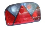 Lampa Spate Dreapta Aspock Multipoint II, 12-24V, cu Triunghi Reflectorizant, Stop, Semnalizare, Pozitie, Iluminare numar